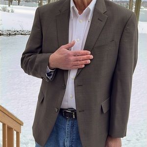 Tommy Hilfiger windowpane print suit 42S